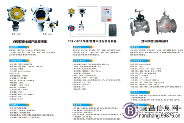 九江市永修县化工厂专用有毒气体探测**装置